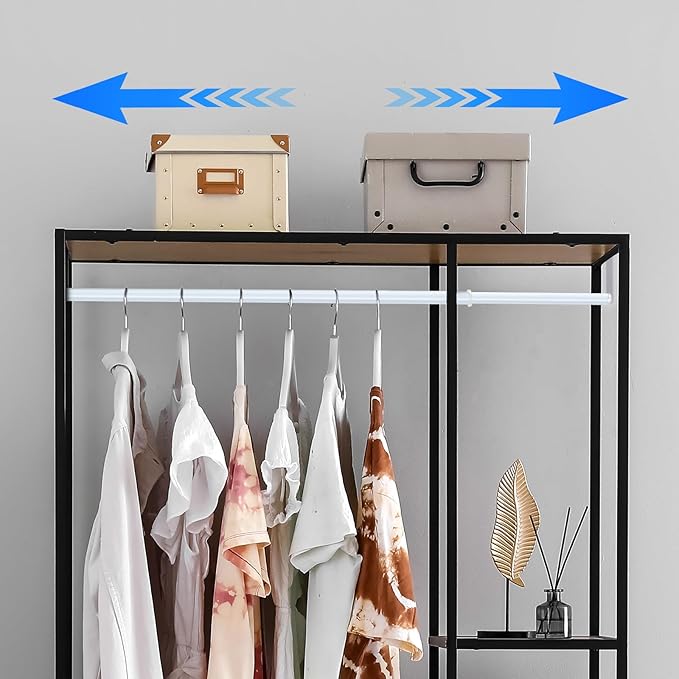 Expandable Closet Rod for Wire Shelf Hanging Clothes Adjustable Heavy Duty Closet Hanging Rod Extender Heavy Duty Hanger Bar Metal Poles for Wardrobes Hanger, 1 Pack (24-41 Inch,White)