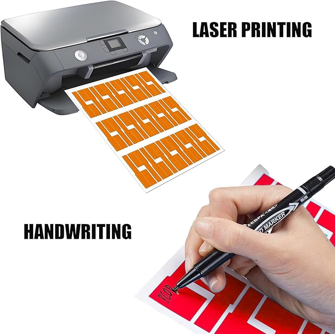240-Piece Water-Resistant Cable Labels and Tags Kit with Marker - 10 Colors Hook & Loop Straps for Electronics, Home Office Wire Management, Cord Organizer, Color Coding Stickers