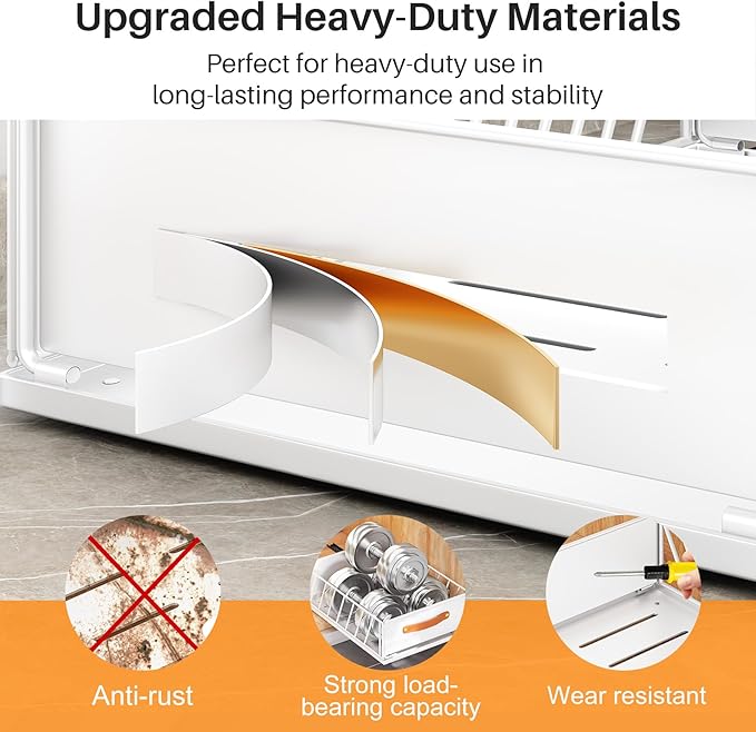 Pull out Cabinet Organizer Fixed with Adhesive Nano Film,Heavy Duty Slide out Pantry Shelves Drawer Storage,Sliding Mesh Basket with Handle for Kitchen, Bathroom,Home, 11.8W"X 15.7D"X6.2"H(4PCS)
