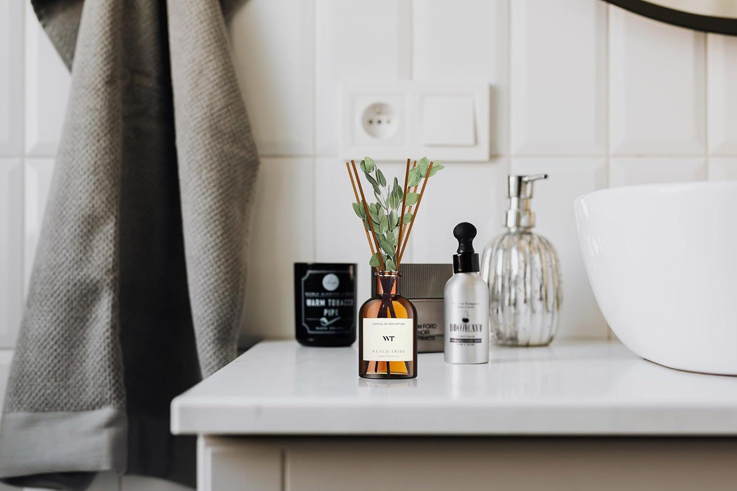 Eucalyptus & Lavender Reed Diffuser – Dried Flower Decor, 60-Day Fragrance