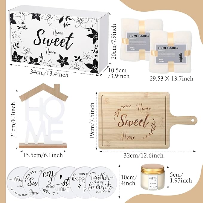 Housewarming Gift Baskets New Home Gift Ideas Set Household Essentials House Warming Gifts for Couples Women Men New Apartment Home Buyers Presents(Modern)