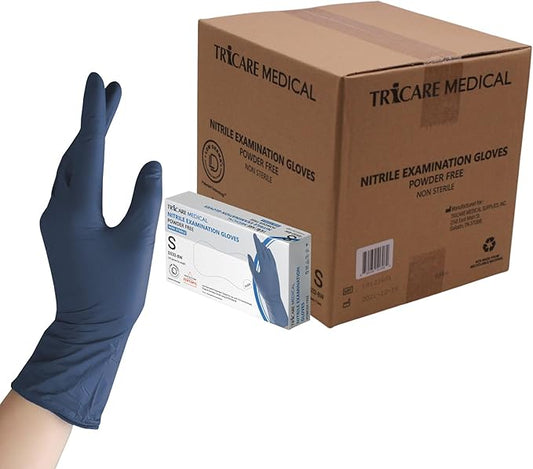 Low Derma Nitrile Exam Gloves, Chemo drug tested, Latex free, Powder free, Berry Blue, 3.5 mil, S, M, L, XL
