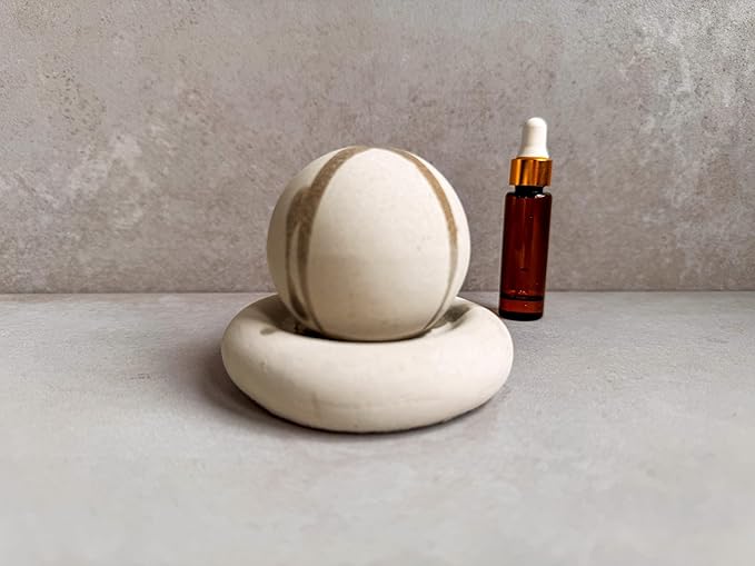 Concrete Essential Oil Diffuser, Aromatherapy Sphere, Passive Dome Diffuser, Cement Decor, Fragrance Air Freshener, Cement Diffuser Stone, Ball Ornament, Non-Electric Diffusing Stone