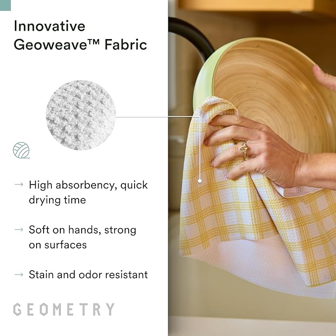 Tea Towels – Spring & Summer Collection – Quick-Dry, Ultra-Absorbent, Reusable Microfiber Kitchen Towels for Drying & Cleaning - Sunbeam - 2 Pack