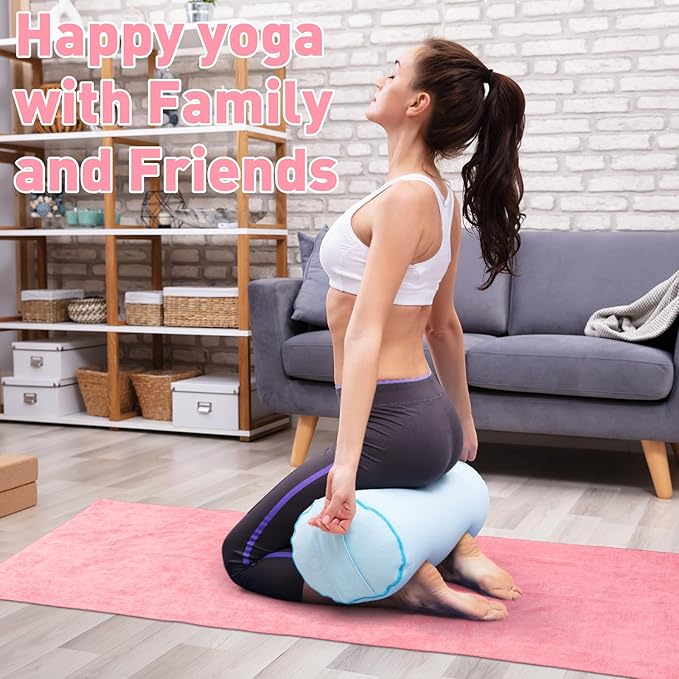 6 Pcs Hot Yoga Towels Bulk Non Slip Microfiber Anti Slip Absorbent Multicolor Wicking Pilates Yoga Mat Towel for Women Men Pilates, 27" x 72" (Multicolor)
