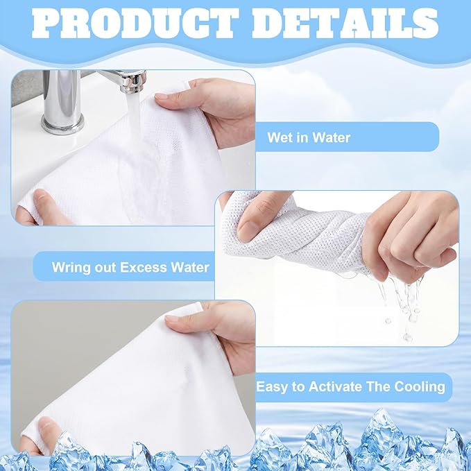 Cooling Towel Bulk - Neck & Face Cool Chilly Towels Microfiber Breathable Sport Sweat Rag for Gym, Yoga, Travel, Camping, Running, Outdoor
