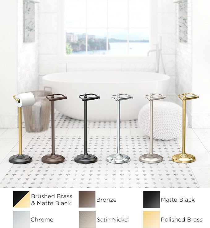 Home Accents Brass Toilet Tissue Holder, 22" H