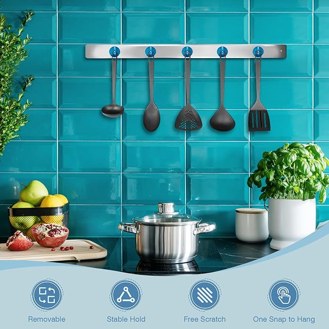 Neosmuk Magnetic Hooks, Cruise Ship Essentials, 8lb+ Heavy Duty Magnetic Hooks for Cruise Cabins, Refrigerator, Grill, Hanging, and Travel | Extra Strong Must-Haves Magnet Hook,RoyalBlue