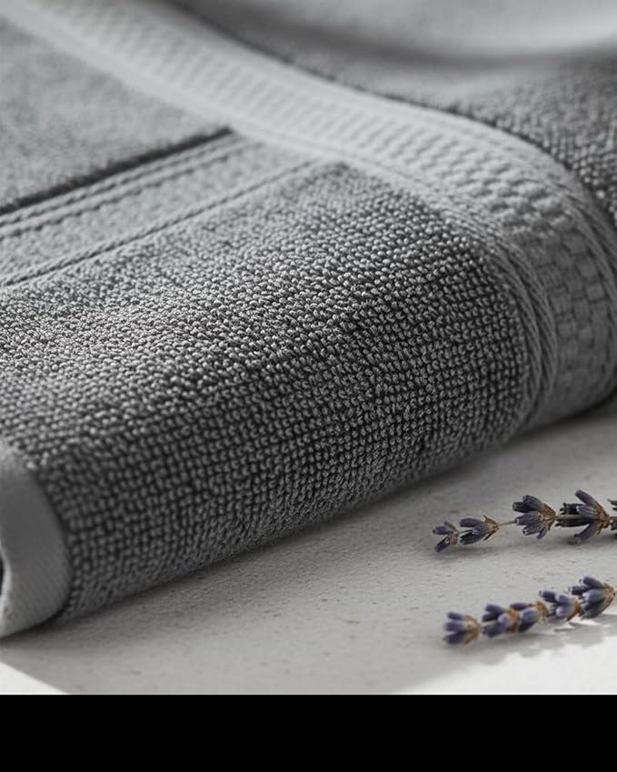 HOME ESSENTIALS Beige 8 Piece Bath Towel Set, 100% Cotton Soft & Super Absorbent Towels for Bathroom 2 Large Bath Towels, 2 Hand Towels, 4 Washcloths, Quick Dry for Home, Gym & Spa