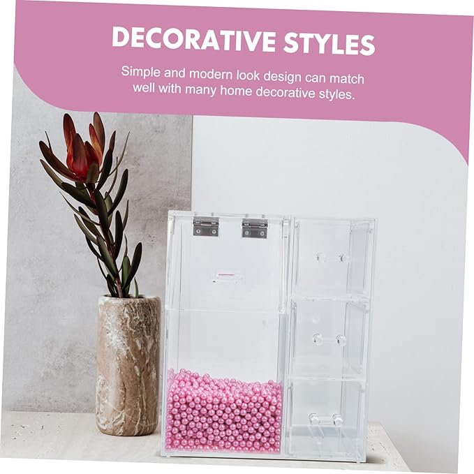 Acrylic Cosmetic Brush Holder Lid Multifunctional Makeup Organizer for Dressing Table Dustproof Storage Case for Makeup Brushes and Jewelry