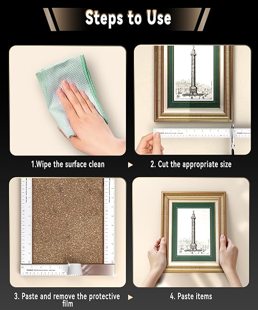 Double Sided Tape Heavy Duty with Dual Measurement Scale (CM/INCH), No Residue Clear Invisible Nano Tape mounting for Wall Hanging Posters, Rug,Decor