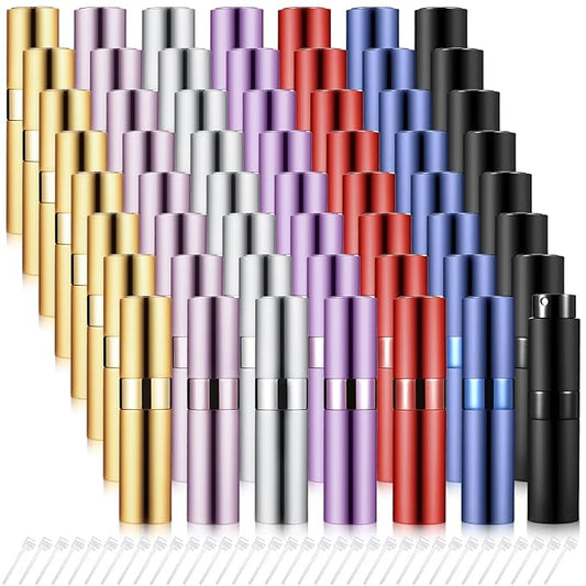 for you 56 Pieces 8ml Travel Refillable Perfume Bottles Mini Cologne Perfume Spray Bottle Empty Pocket for Travel and Outgoing Pocket Cologne Sprayer