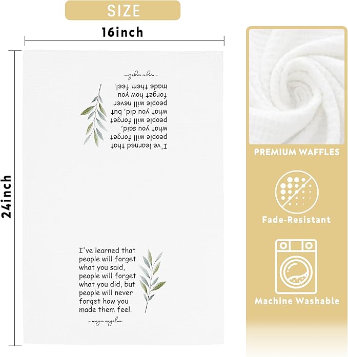 Hostess Towels Gifts for Women, Inspirational Quote Towels for Kitchen Bathroom Decor (16x24 inches)