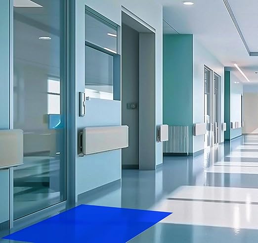 Sticky Mats, 24" X 36" 300 Sheets Sticky Mat Adhesive Tacky Pad Sticky Mats for Construction Cleanroom Tacky Mats for Factory Home Laboratory (Blue)
