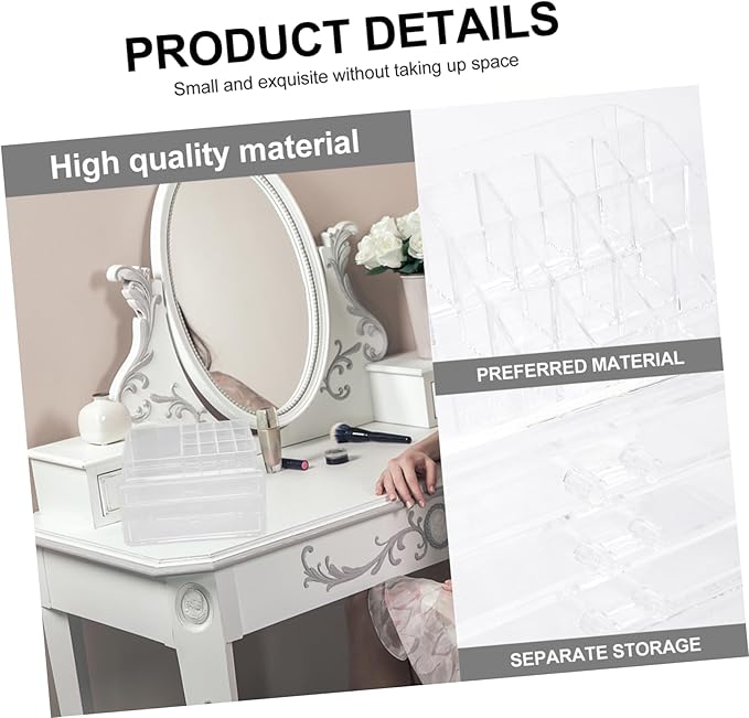 1Pc Acrylic Makeup Storage Box Transparent Drawer Type Organizer for Cosmetics Lightweight Decorative Storage for Home for Students Colleagues