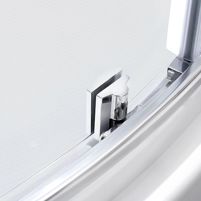 OVE Decors Breeze 34 in. Corner Shower Clear Sliding Door with Base in Chrome Finish