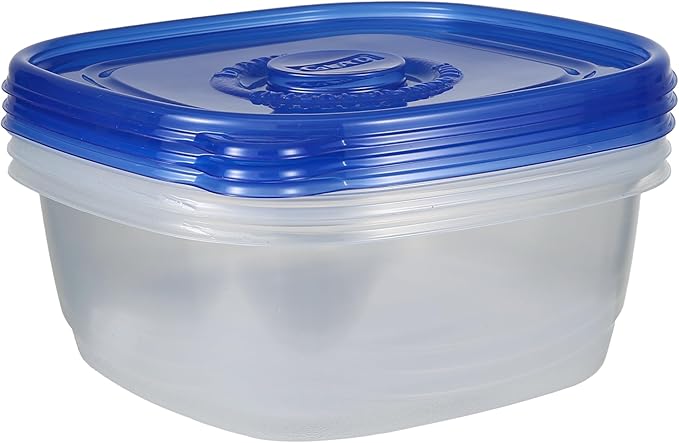 Glad GladWare XL Square Food Storage Containers, Family Size Meal Container with Lock Tight Seal for Leftovers and Meal Prep, Reusable and Dishwasher Safe, 104 Oz, 3 Count - 3 Pack