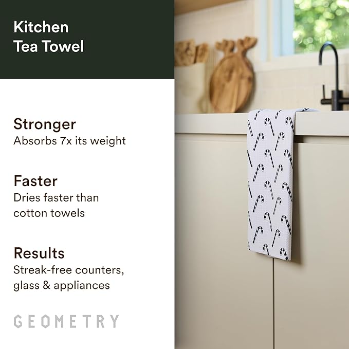 Christmas Kitchen Towels - Quick Dry Microfiber Cloth Dish Towels for Kitchen Drying - Premium Quick Dry Towel - Peppermint Pop