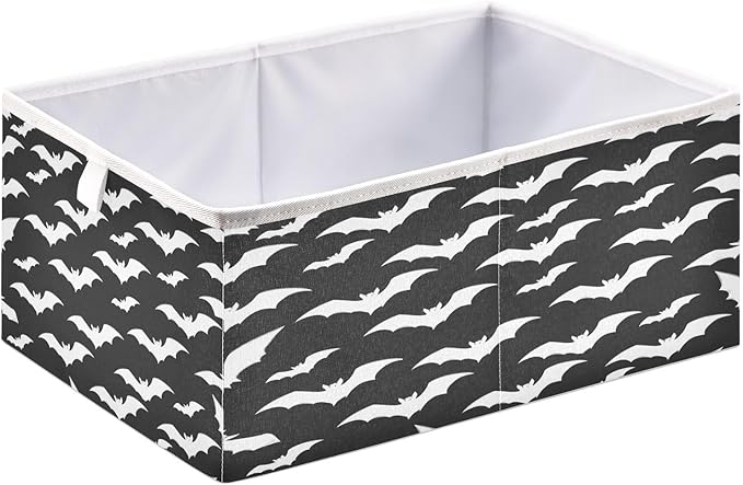 Bolaz Bat Pattern Closet Organizers Storage Cubes Storage Bins Shelf Baskets Containers for Home Room Office,Rectangle