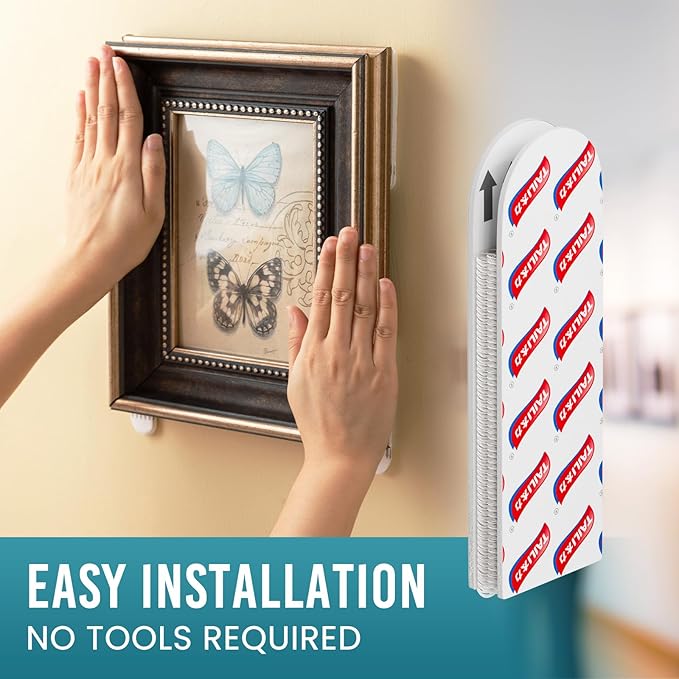 TAILI Picture Hanging Strips Heavy Duty, Medium 28 Pairs (56 Strips) Frame Hanger for Walls Without Nail, Pictures Haing Kit Damage Free Adhesive Poster Decor, Art, Mirror