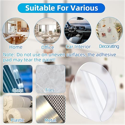 20PCS Heavy Duty Double Sided Adhesive Mounting Circle Tape- Waterproof,Strong Adhesion,Clear, High Strength,No Residue Removability for Hanging,Wall Mounting, Home Decor,Adhesive for Shower