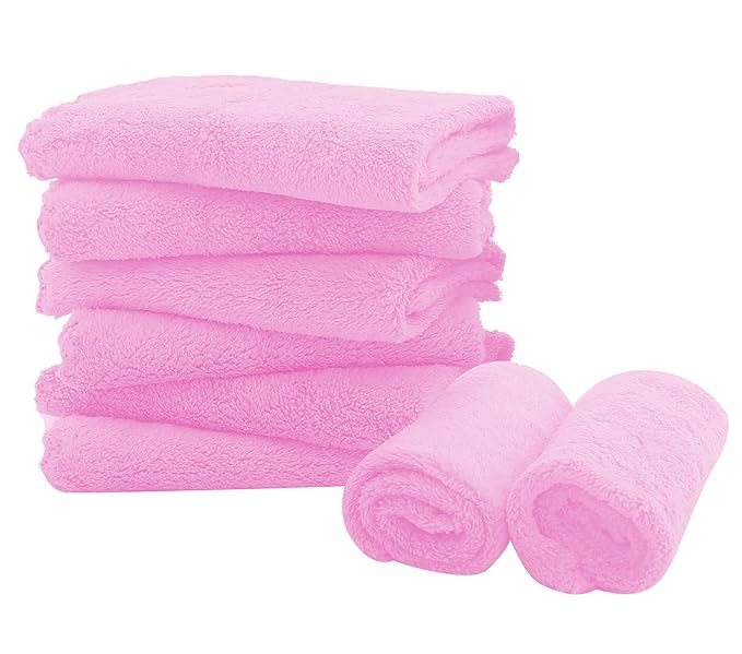 8 Pack Burp Cloths for Baby - 20" by 10" Ultra Absorbent Burping Cloth, Newborn Towel - Milk Spit Up Rags - Burpy Cloths for Unisex, Boy, Girl - Burp Cloths Set (Frozen Berry)