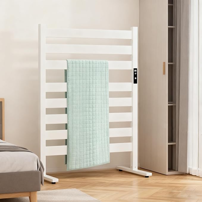 Towel Warmers for Bathroom, Heated Towel Racks for Bathroom, with Timer and Temperature Adjustment, Overheat Protection Function, Freestanding Towel Warmer. Suitable for Bathroom, Bedroom