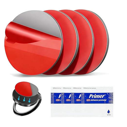 16Pcs Heavy Duty Dash Cam Adhesive Pads, 248°F Heat Resistant Double Sided Mounting Gel Pads for Dash Cam Mount for Windshield, Dashboard, and Camera Holders, Includes 4 Adhesion Promoter