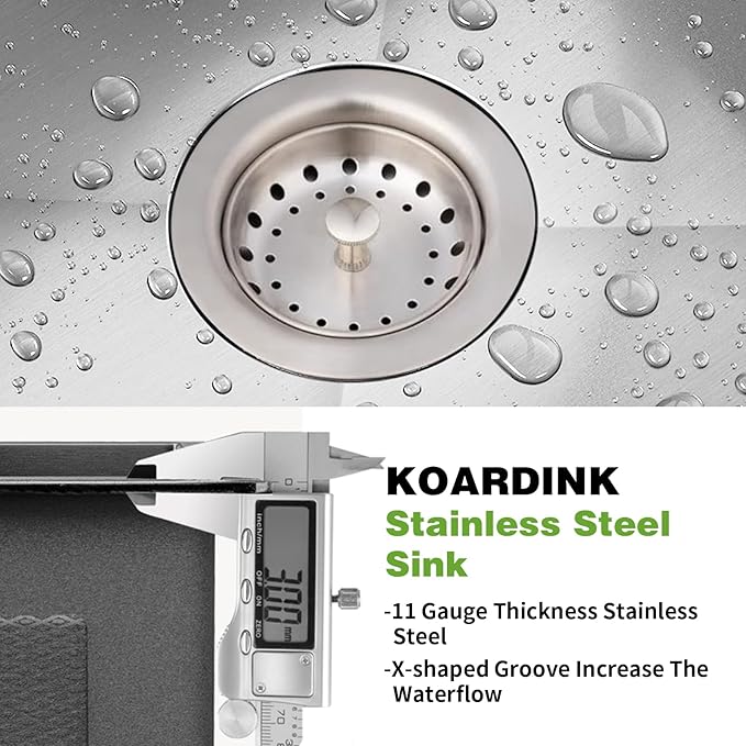 Kitchen And Bar Sink, 15x17 Inch Stainless Steel Drop In Kitchen Sink Modern Single Bowl Topmount Bar Sink Combo-Silicon Mat,Drain Strainer Set Compatibility With Various Kitchen & Bar Style