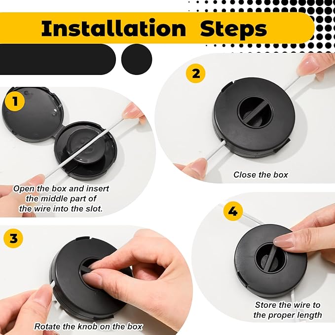 9 Pcs Winder Retractable Charging Cord Winder Flexible Charging Cord Organizer Black Portable Charger Management Headphone Earbud Cable Organizer for USB Travel Organization Storage