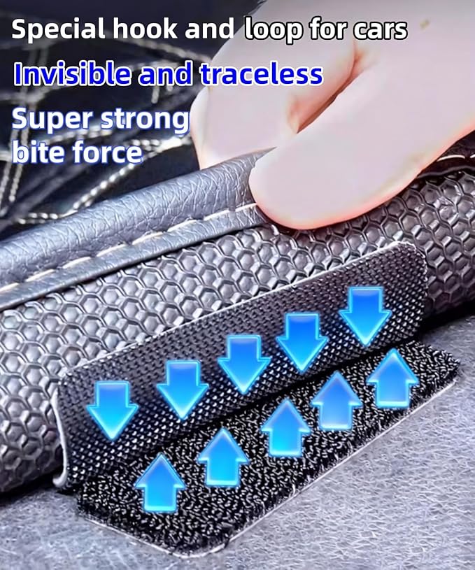 24 Sets Heavy-Duty Hook and Loop Strips with Adhesive Fasteners,Made with 3M VHB,Waterproof Heat-Resistant, for Walls,EZ Passes,Sofa Cushions,Car Floor Mats,Furniture,Carpet and More(3.2''x1.2'')