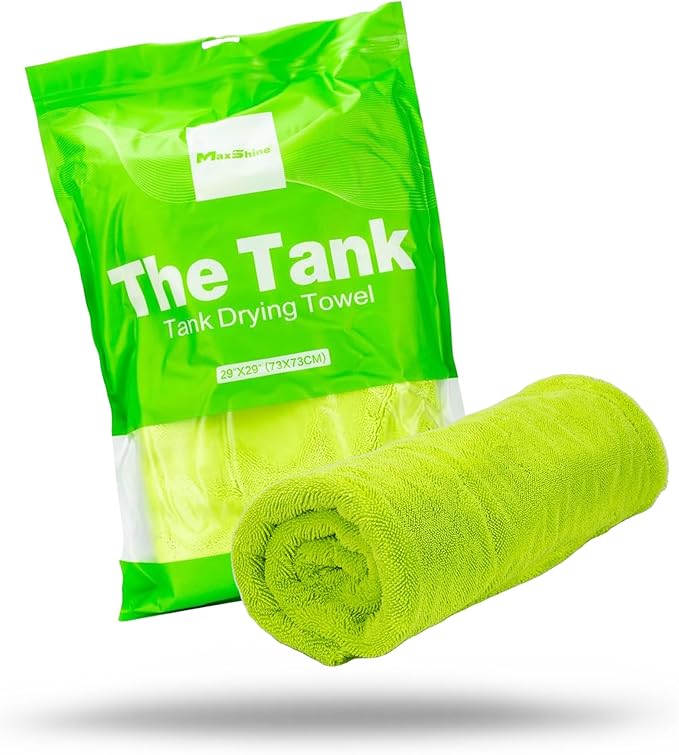 Universal Car Drying Towel 30” x 30” — 1600GSM Plush Double-Sided Microfiber — Super Absorbent Rinse-Free Drying Towel for Car Wash & Detailing — Scratch-Free, Lint-Free Auto Care Cloth