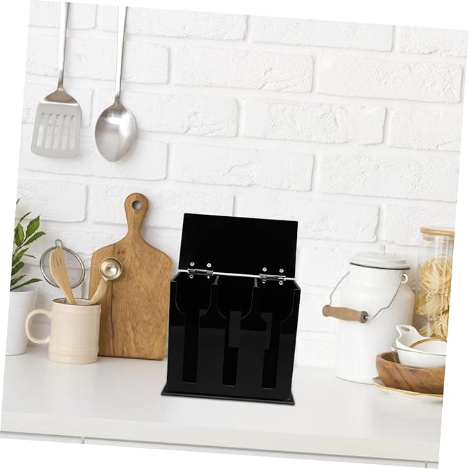 1pc Acrylic Spoon Holder Compartment Utensil Dispenser Kitchen Storage Organizer for Silverware