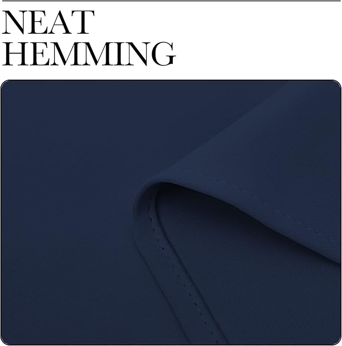 NICETOWN Bedroom Blackout Curtains Panels, 1 Pair, 55 inches by 94 Inch, Navy, Triple Weave Energy Saving Thermal Insulated Solid Grommet Blackout Draperies for Patio