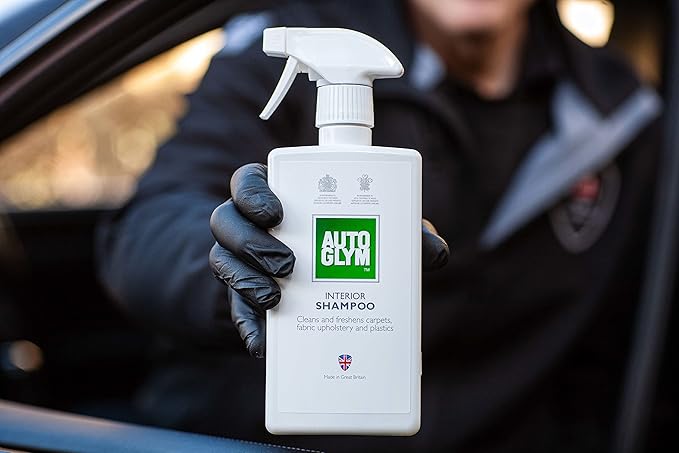 Autoglym Interior Shampoo, 500ml - Car Interior Shampoo That Cleans and Freshens Carpets, Fabrics, Upholstery and Plastics, White