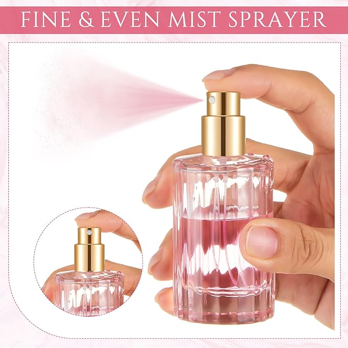 6 Pcs 30/50/100ml Empty Glass Perfume Bottles Bulk Pack for Perfume Makers Refillable Atomizer Cologne Bottles DIY Vintage Fragrance Packaging Glass Bottling Supplies (Colorful,30 ml)