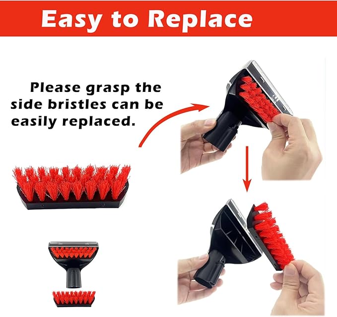 Upgraded 1400B Little Green Machine Replacement Brush, for Bissell Little Green Upright & Portable Carpet Cleaners Replacement Parts for 1400B 3519 3369 1844 2290A Series(Black1+1)
