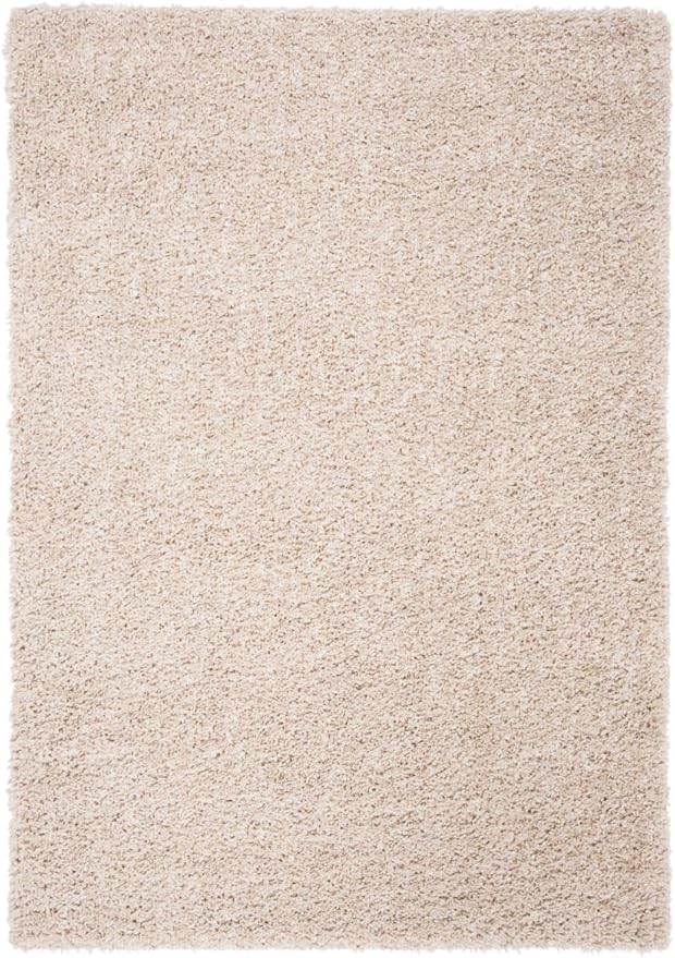SAFAVIEH August Shag Collection Accent Rug - 2' x 5', Beige, Solid Design, Non-Shedding & Easy Care, 1.5-inch Thick Ideal for High Traffic Areas in Entryway, Living Room, Bedroom (AUG200D)