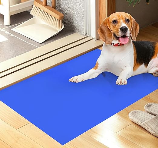 Sticky Mats, 24" X 36" 300 Sheets Sticky Mat Adhesive Tacky Pad Sticky Mats for Construction Cleanroom Tacky Mats for Factory Home Laboratory (Blue)