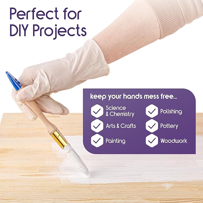 Inspire Medical Exam Gloves | Powder Free Stretch Vinyl Glove | Disposable Latex Free Gloves Food Safe For Cooking And Home Use