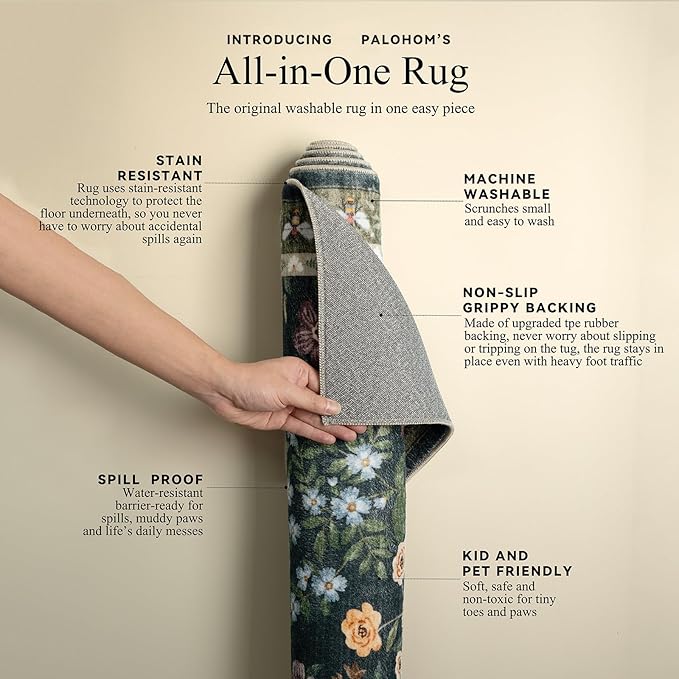 Machine Washable Throw Rugs for Entryway: Door Mat Indoor Entrance 2x3 Rug Small Area Rug Non-Slip Low Pile Kitchen Rug for Front Door Indoor Entrance Kitchen Bedroom Kids Room