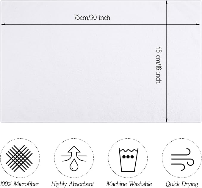 26 Pcs Salon Bleach Proof Towels Highly Absorbent Hair Towels Hand Facial Cloths Bleach Resistant for Salon Barber Spa Beauty Bath Hair Stylist(White,18 x 30 Inch,Classic)