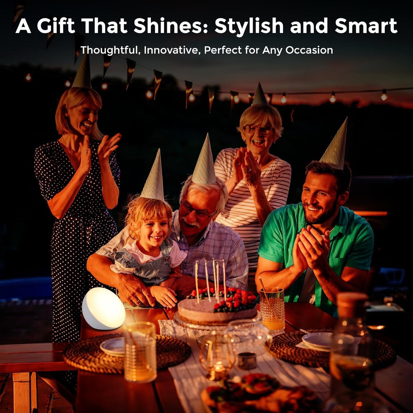 Cordless Bedside Table Lamp with Gravity Sensor
