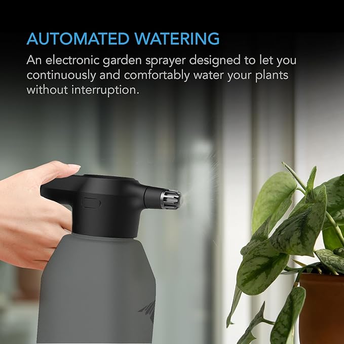 AC Infinity Automatic Sprayer & Humidity Dome Germination Kit Bundle — 2L USB Rechargeable Electric Spray Bottle with Adjustable Nozzle + Heavy-Duty 3mm Thick Dome with Seedling Tray & Vented Panels