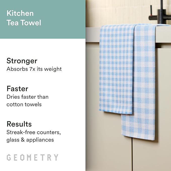 Tea Towels – Spring & Summer Collection – Quick-Dry, Ultra-Absorbent, Reusable Microfiber Kitchen Towels for Drying & Cleaning - Salt and Sky - 2 Pack