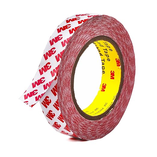 Double Sided Tape Thin, 1in x 82ft Removable Mounting Tape, Poster Picture Hanging Strips, Clear Wall Sticky for Hanging, Scrapbook Stickers, No Damage Wall Adhesive for Festival Decoration