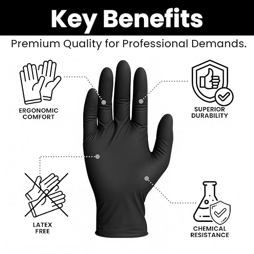 SAFEWAY USA Vinyl Disposable Gloves — Non-Latex and Powder Free, Heavy-Duty Protective and Multi-Purpose Gloves for Cleaning, Food Prep, Tattooing, Lab Works, Mechanics and More — (1000 pcs, Medium)
