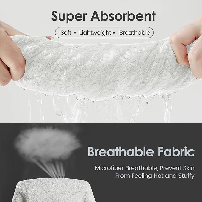 Microfiber Bath Towels Set of 2, 30 in x 60 in, Oversized, Ultra Soft, Super Absorbent, Fast Drying, No Fading Large Bathroom Towel Set for Sport, Travel, Fitness, SPA,Yoga (Coral Fleece - White)