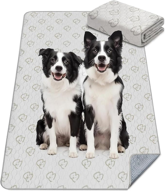 FXW Washable Pee Pads for Dogs, Puppy Pads with Super Absorbent, Specifically Designed Rollick/Homeplus 32/40/45inch 8 Panels Dog Playpen, 43" x 98" Rectangle, Khaki, 1 Pack