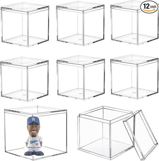 KissYou Acrylic Box Clear Box with Lid Transparent Display Square Cube Jewelry Storage Contanier Christmas Decorative Candy Boxes
